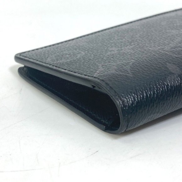LOUIS VUITTON Monogram-Eclipse Portefeuille Brazza Two fold Long Wallet - Picture 3 of 14